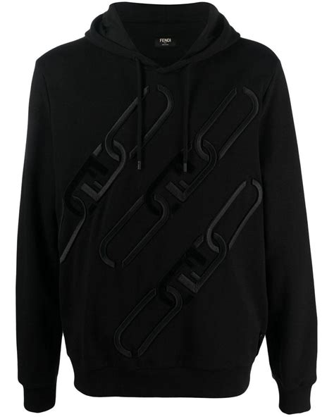 fendi hoodie black|authentic fendi hoodie.